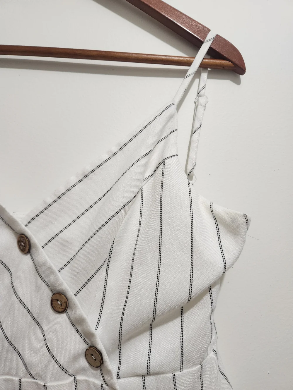 Ardene White Striped Button-Front Midi Dress - Picture 4 of 10